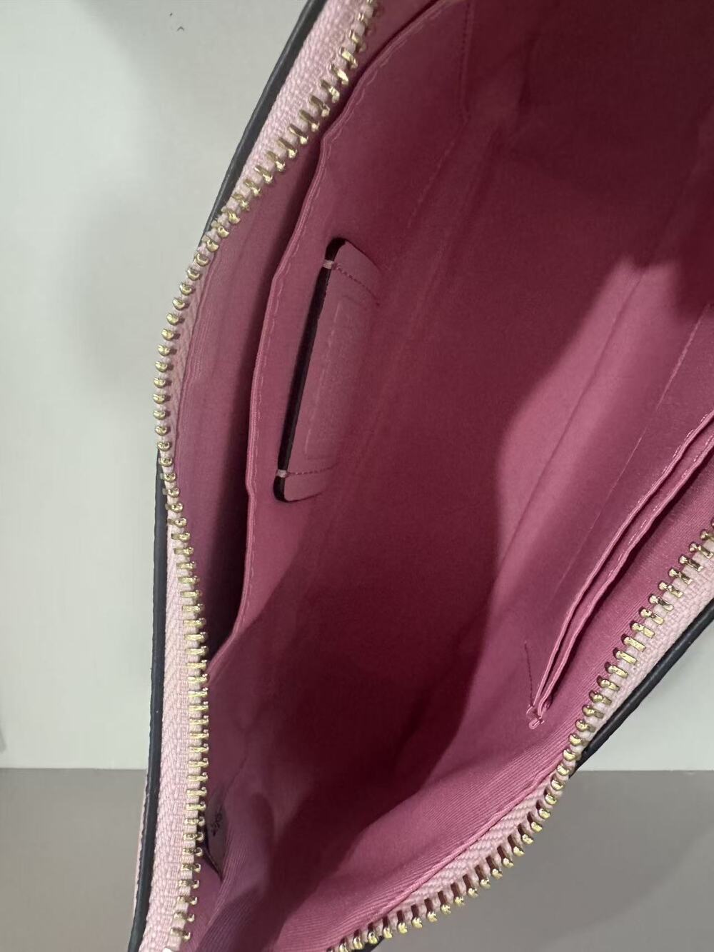 Coach Pink Signature Coated Canvas Mini Hobo Shoulder Bag Purse - Picture 3 of 6